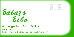 balazs bibo business card